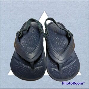 Crocs Flip Flops‎ with Elastic Band - Navy Size 9